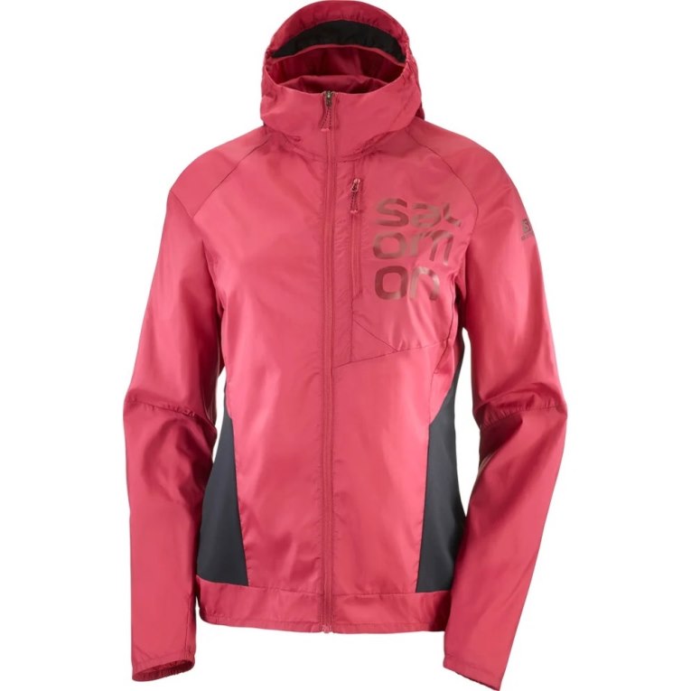 Red Salomon Bonatti Cross Wind Women's Shell Jackets | IE LN1392